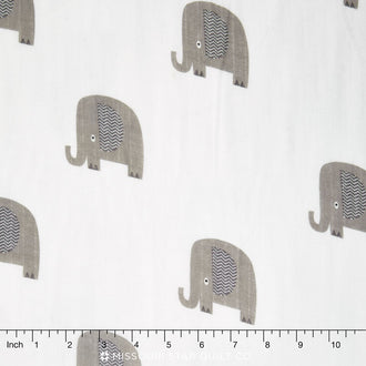 Designer Double Gauze - Elephant Gray Yardage