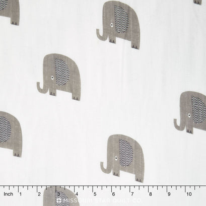 Designer Double Gauze - Elephant Gray Yardage