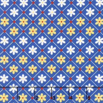 Sunnyside Ave. - Daisies Blue Yardage