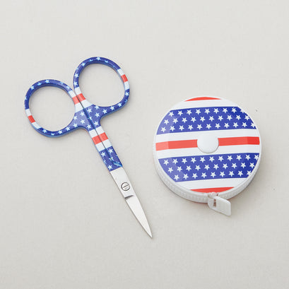 Patriotic Duo - Scissors and Tape Measure
