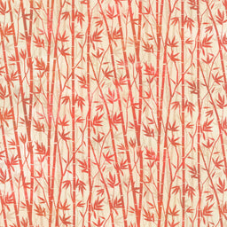 Oriental Gardens - Bamboo Red Yardage Primary Image