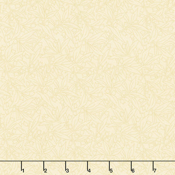 Willoughby - Floral Outline Cream Yardage Primary Image