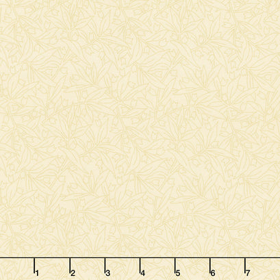 Willoughby - Floral Outline Cream Yardage