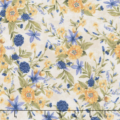 Morning Serenade - Floral Cream Yardage