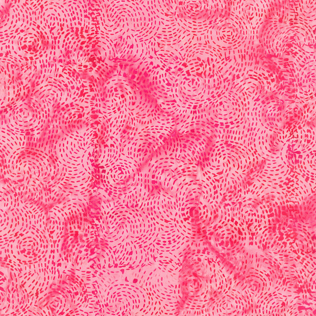 Plum Fizz Batiks- Stitches Pink Yardage Primary Image