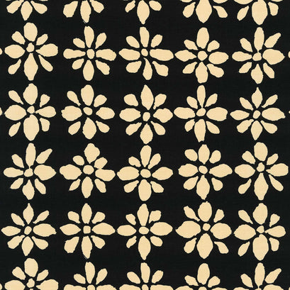 Kaffe Fassett Collective - August 2024 Snow Flower Black Yardage
