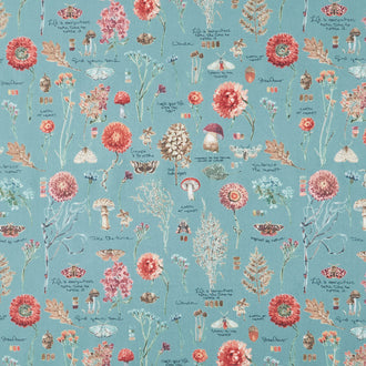 Season's Study - Floral and Foliage Teal Yardage