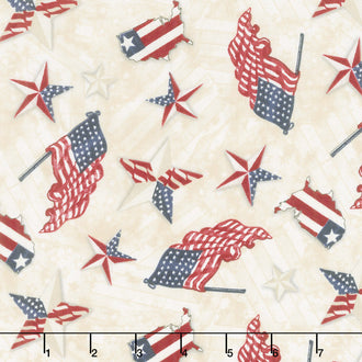 American Valor - Patriotic Toss Tan Yardage