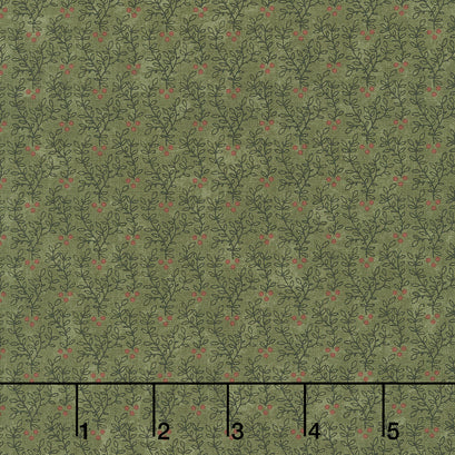 Daisy Lane - Berries Leaf Yardage