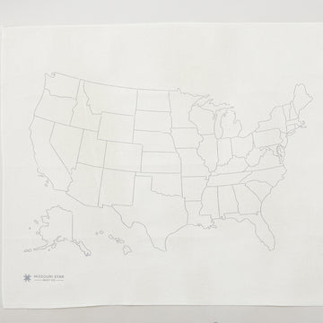 United States (U.S. , US) Embroidery Map + Missouri Star Peel & Stitch Primary Image