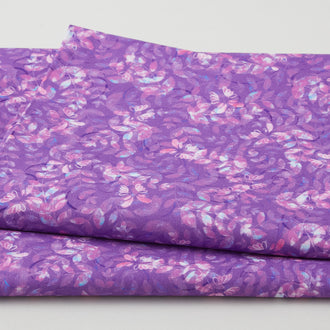 Florence - Tonal Leaves Lavender 2 Yard Cut