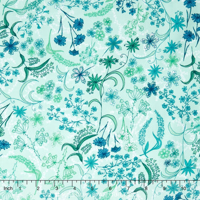 In the Bloom - Botanical Cornflower Yardage