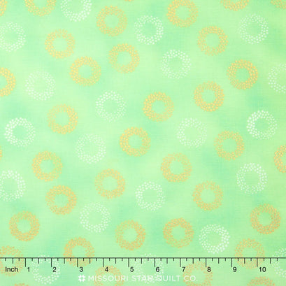 Sparkle - Spots Mint Metallic Yardage
