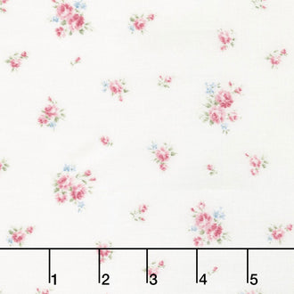 Anna - Flower Bouquet Ivory Yardage