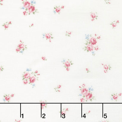 Anna - Flower Bouquet Ivory Yardage