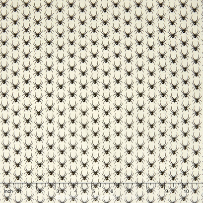 Lost and Found Halloween - Halloween Spiders Cream Yardage