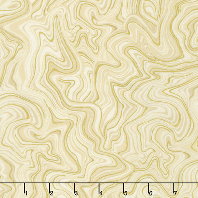Holiday Flourish 11 - Holiday Marble Ivory Metallic Yardage