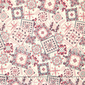 Sevenberry - Bandana Patches White Yardage