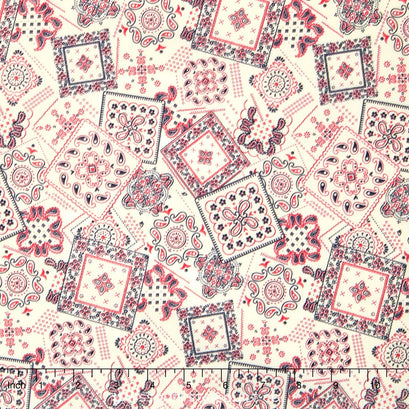 Sevenberry - Bandana Patches White Yardage