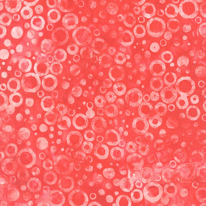 Artisan Batiks - Dotted Circles Red Yardage