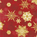Holiday Flourish 11 - Holiday Snowflakes Red Metallic Yardage