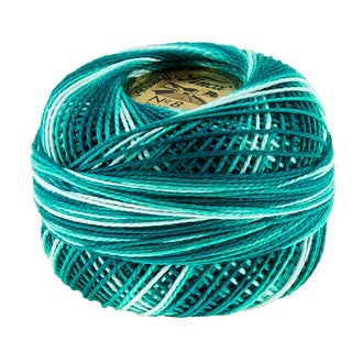 Presencia Perle Cotton Thread Size 8 Variegated Dark Seagreen