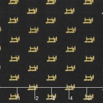 Sewing with Singer - Mini Sewing Black Metallic Yardage