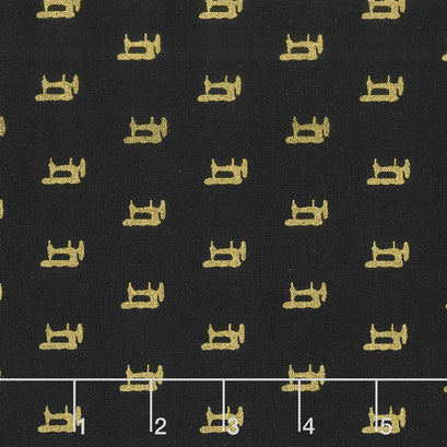 Sewing with Singer - Mini Sewing Black Metallic Yardage