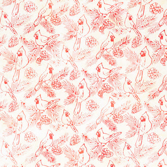 Artisan Batiks - Joyful Holidays Cardinals Metallic Yardage