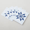 Vintage Quilt Star White & Aqua Notecards Boxed Set of 6 Primary Image