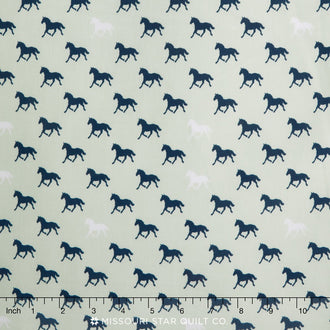 Derby Style - Horses Aqua Yardage