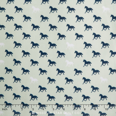 Derby Style - Horses Aqua Yardage