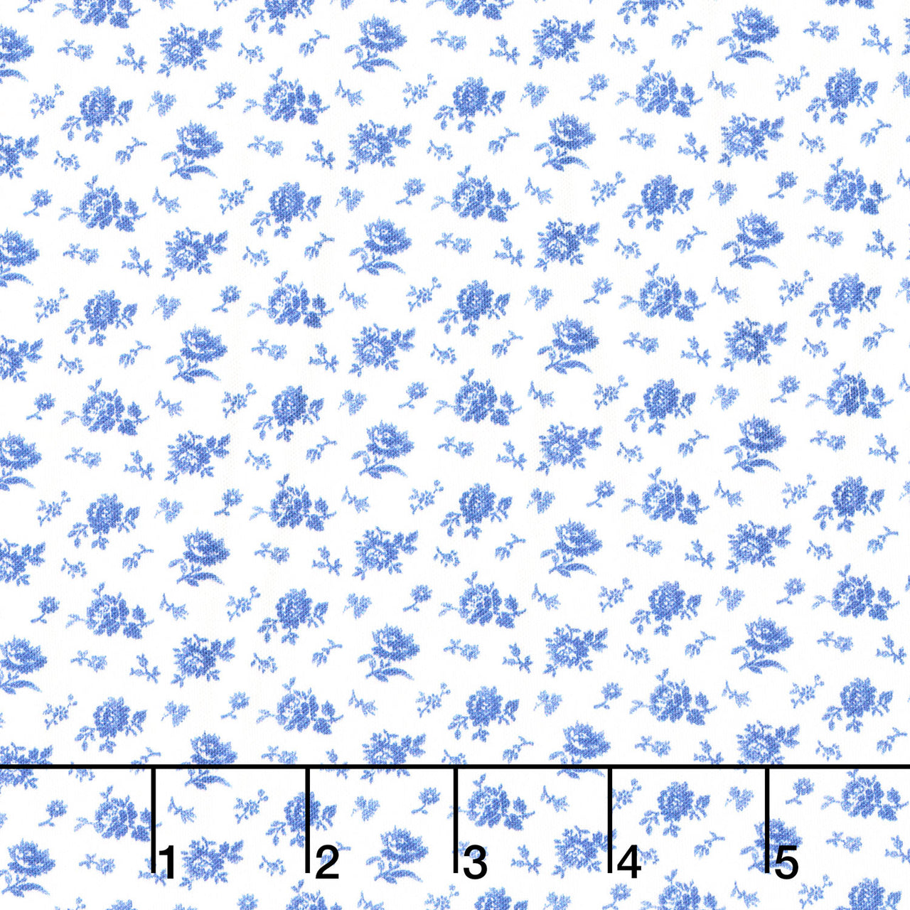 Jasper Blue - Calico Ivory Yardage
