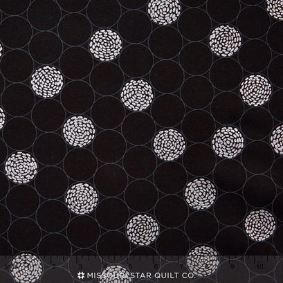 Shimmer 2 - Bubbles Black Metallic Yardage