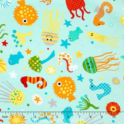 In the Ocean - Main Teal Yardage