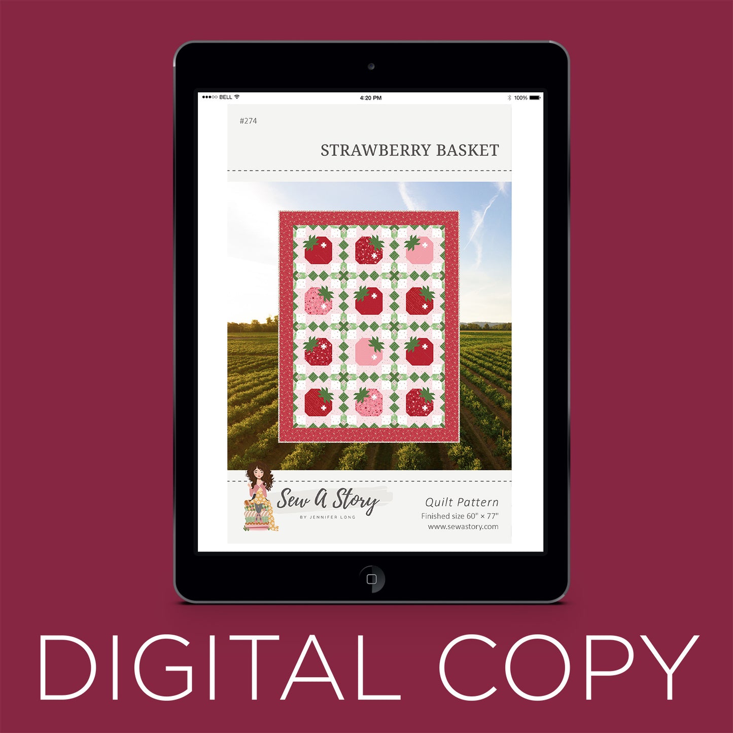 Digital Download - Strawberry Basket Quilt Pattern Primary Image