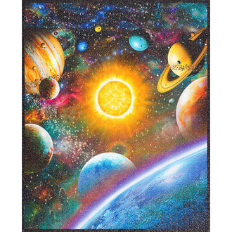 Stargazers - Planets Atmosphere Digitally Printed with Glitter Panel