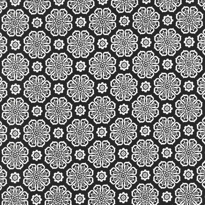 Blackout - Flowers Jet Yardage