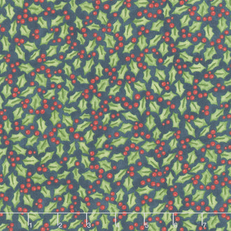 Up on the Housetop - Holly Midnight Yardage