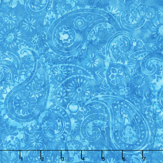 Tonga Batiks - Zing Boho Paisley Turquoise Yardage