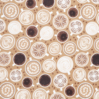 Coffee Life - Coffee Art Latte Yardage