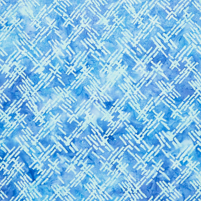 Tranquil Moments Batiks - Diagonal Lines French Blue Yardage