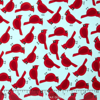 Jingle 4 - Winter Colorstory Cardinals Aqua Yardage