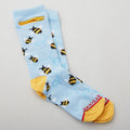 Pocket Socks Bees on Blue - Womens