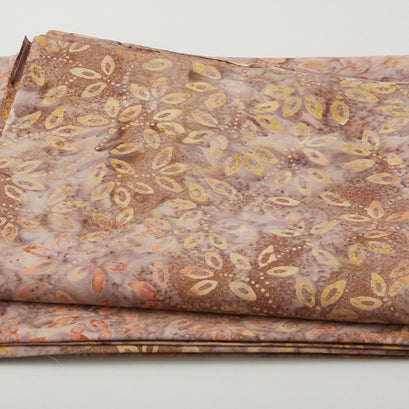 Java Batiks - Petite Leaves Brown 2 Yard Cut