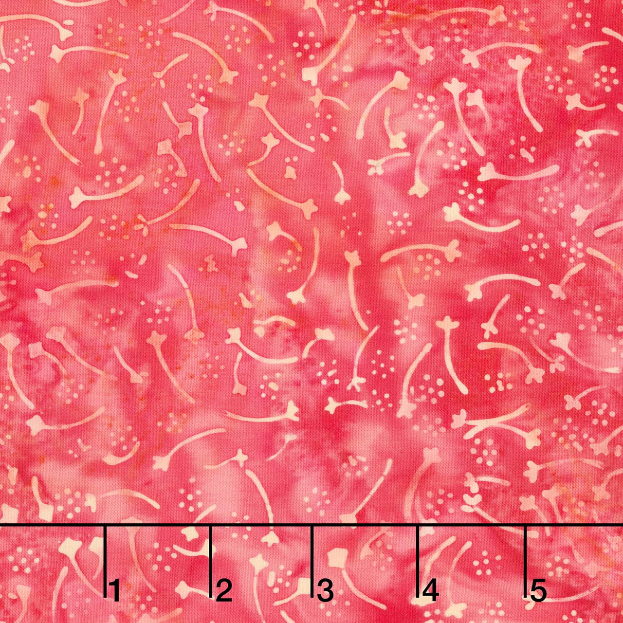 Just Dandy Batiks - Airy Vines and Dots Red Yardage