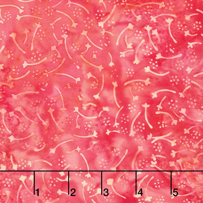 Just Dandy Batiks - Airy Vines and Dots Red Yardage