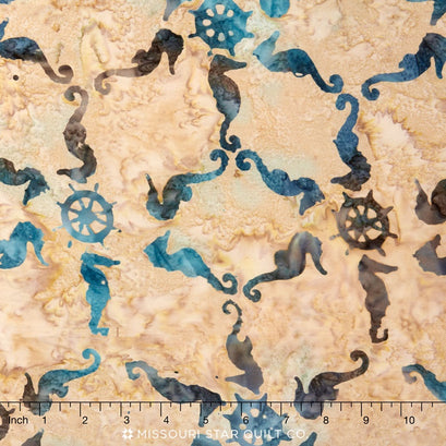 Tonga Batiks - Oceana Seahorse Geo Capri Yardage