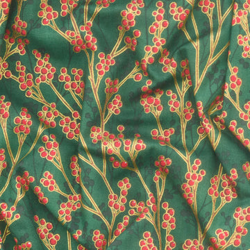 Holiday Flourish - Festive Finery - Spearmint ColorstoryBerries Pine Yardage Alternative View #1