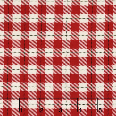 Comfort and Joy - Comfort Plaid Red Yardage
